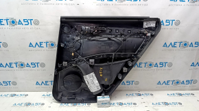 Door trim card rear left Audi Q5 8R 09-17 black, insert leather black, armrest rubber, molding under the tree, scratches