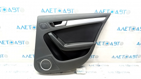 Door trim card rear right Audi A4 B8 13-16 rest black, sedan BANG & OLUFSEN, armrest rubber black, insert leather black