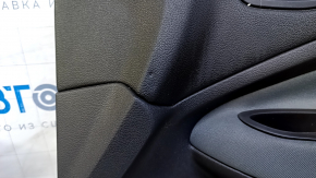 Door trim card front right Ford Escape MK3 13-16 prerest, black with gray insert, armrest cloth, chrome handle, pokes, scuffs, scratches
