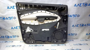 Door trim card front right Ford Escape MK3 13-16 prerest, black with gray insert, armrest cloth, chrome handle, pokes, scuffs, scratches