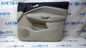 Door trim card front right Ford Escape MK3 13-16 prerest, beige, armrest leather, scuffs, bumps