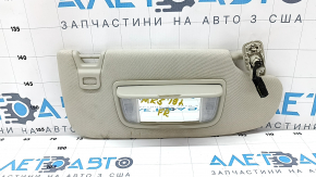 Right visor Ford Fusion mk5 17-20 light gray, without hook, with backlight, for cleaning