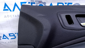 Door trim card front right Ford Escape MK3 13-16 pre-restyling, black with gray insert, armrest cloth, chrome handle, scuffs, abrasions, dents, whitened plastic