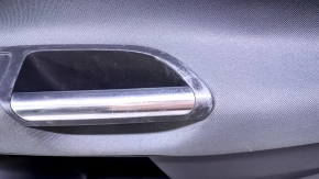 Door trim card front right Ford Escape MK3 13-16 pre-restyling, black with gray insert, armrest cloth, chrome handle, scuffs, abrasions, dents, whitened plastic
