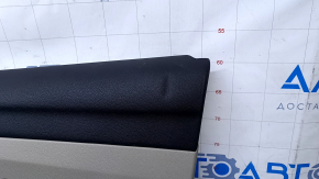 Door trim card front right Ford Escape MK3 13-16 prerest, beige, armrest leather, dents, scuffs, scratches, broken fastening