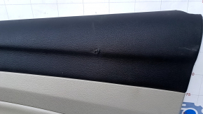 Door trim card front right Ford Escape MK3 13-16 prerest, beige, armrest leather, scuffs, scratches, whitened plastic, pokes