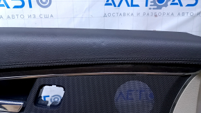 Door trim card front left Lincoln MKX 16- leather, beige, brown armrest, wood insert, bumps, burrs