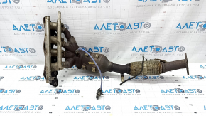 Exhaust manifold with catalytic converter Ford Fusion mk5 17-20 hybrid with lambda probe, rusty, torn mesh