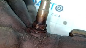 Exhaust manifold with catalytic converter Ford Fusion mk5 17-20 hybrid with lambda probe, rusty, torn mesh