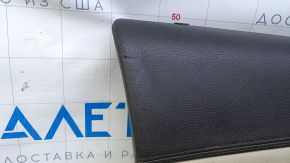 Door trim card front left Lincoln MKX 16- leather, beige, brown armrest, wood insert, scuff, dent, scratch, abrasions, bumps