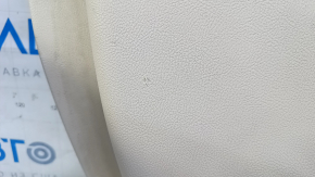 Door trim card front left Lincoln MKX 16- leather, beige, brown armrest, wood insert, scuff, dent, scratch, abrasions, bumps