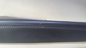 Door trim card front left Lincoln MKX 16- leather, beige, brown armrest, wood insert, scuff, dent, scratch, abrasions, bumps
