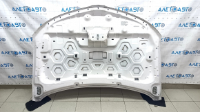 Hood bare Lincoln MKC 15-19 pre-restoration, white UG, steel, dented