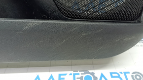 Door trim card front left Ford Fusion mk5 17-20 black with black insert cloth, armrest leather, molding gray, scratches