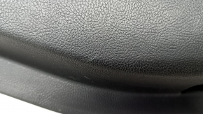 Door trim card rear left Ford Fusion mk5 17-20 black with black insert cloth, armrest leather, molding gray, scratches, whitened plastic