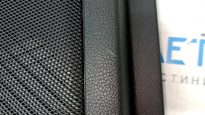 Door trim card rear left Ford Fusion mk5 17-20 black with black insert cloth, armrest leather, molding gray, scratches, whitened plastic