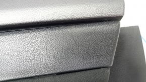 Door trim card rear right Ford Fusion mk5 17-20 black with black insert cloth, armrest leather, molding gray, scratches, crack, break crepe