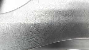 Door trim card rear right Ford Fusion mk5 17-20 black with black insert cloth, armrest leather, molding gray, scratches, crack, break crepe