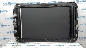 Panorama assembly Audi Q7 16 - black curtain, scratches on glass, needs cleaning