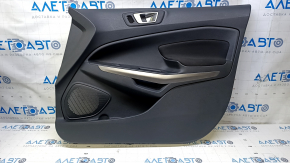 Door trim card front right Ford Ecosport 18-19 black, with black insert, gray molding, fabric armrest, scuffs