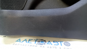 Door trim card front right Ford Fiesta 11-19 black cloth with black insert plastic, armrest cloth, scratches, abrasions, scuffs