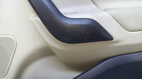 Door trim card front right Ford Fiesta 11-19 black-beige insert, armrest cloth, scratches, abrasions, scuffs