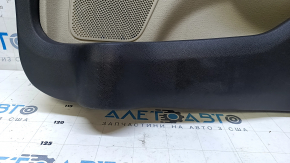 Door trim card front right Ford Fiesta 11-19 black-beige insert, armrest cloth, scratches, abrasions, scuffs
