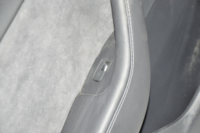 Door trim card rear left Tesla Model Y 20 - leather black, type 1, with backlight, matte lining, with speaker, with suede insert, with window lift control, with door opening button
