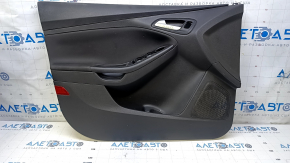 Door trim card front left Ford Focus mk3 15-18 black with black insert cloth, scratches, abrasions