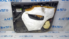 Door trim card front left Ford Focus mk3 15-18 black with black insert cloth, scratches, abrasions