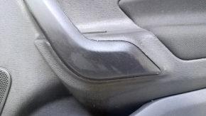 Door trim card front right Ford Fiesta 11-19 black cloth with black insert plastic, armrest cloth, scratches, abrasions