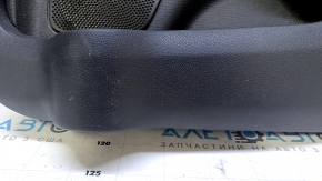 Door trim card front right Ford Fiesta 11-19 black cloth with black insert plastic, armrest cloth, scratches, abrasions