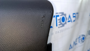 Door trim card front right Ford Edge 15-18 black leather, leather armrest, with beige fabric insert, nicks, bumps, scratches, needs cleaning