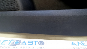 Door trim card front right Ford Edge 15-18 black leather, leather armrest, with beige fabric insert, nicks, bumps, scratches, needs cleaning