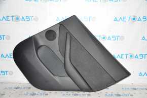 Door trim card rear right Tesla Model Y 20 - leather black, type 1, with backlight, matte lining, with speaker, with suede insert, with window lift control, with door opening button