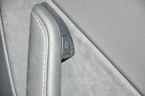 Door trim card rear right Tesla Model Y 20 - leather black, type 1, with backlight, matte lining, with speaker, with suede insert, with window lift control, with door opening button