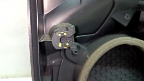 Door trim card front left VW Passat b8 16-19 USA black with black insert plastic, armrest leather, molding gray gloss, broken fasteners