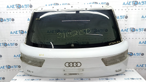 Bare trunk door with glass Audi Q7 16-19 aluminum, white LS9R, heating wire torn off