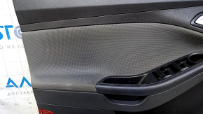 Door trim card front left Ford Focus mk3 11-14 black with gray insert cloth, armrest cloth, for dry cleaning, scratches, abrasions