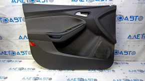 Door trim card front left Ford Focus mk3 11-18 black with gray insert cloth, armrest cloth, for dry cleaning, scratches, abrasions