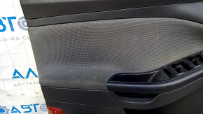 Door trim card front left Ford Focus mk3 11-18 black with gray insert cloth, armrest cloth, for dry cleaning, scratches, abrasions