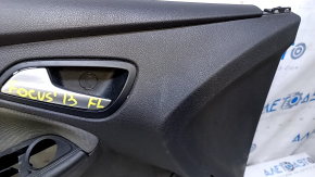 Door trim card front left Ford Focus mk3 11-18 black with gray insert cloth, armrest cloth, for dry cleaning, scratches, abrasions
