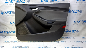 Door trim card front right Ford Focus mk3 11-14 black with gray insert cloth, armrest cloth, scratches, abrasions