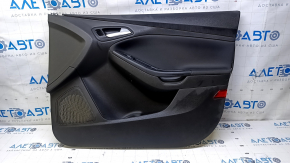 Door trim card front right Ford Focus mk3 15-18 black with black insert cloth, armrest cloth, scratches, dent