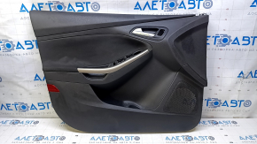Door trim card front left Ford Focus mk3 15-18 black with black insert cloth, scratches, abrasions