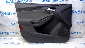 Door trim card front left Ford Focus mk3 11-14 black with gray insert cloth, armrest cloth, for dry cleaning, scratches