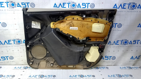 Door trim card front left Ford Focus mk3 11-18 beige, with black insert, armrest cloth, scratches, scuffs, abrasions, for cleaning