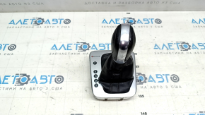 Automatic transmission knob with shifter cover VW Tiguan 09-17 leather black, chrome cover, 4 MOTION, scratches