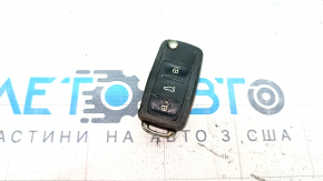 Key VW Tiguan 12-17 4 buttons, folding, worn