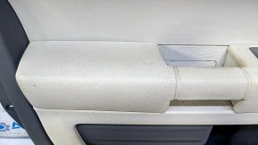 Door trim card front left Ford Flex 09-12 prerest beige, cracked leather, dents, needs cleaning, rubbed